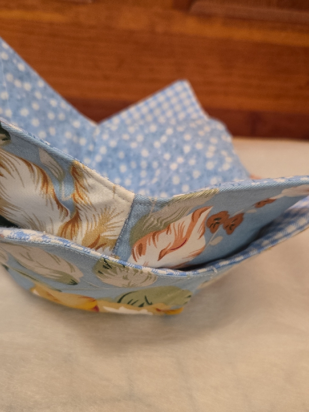 Set Of 2 Handmade Blue Bowl Cozies
